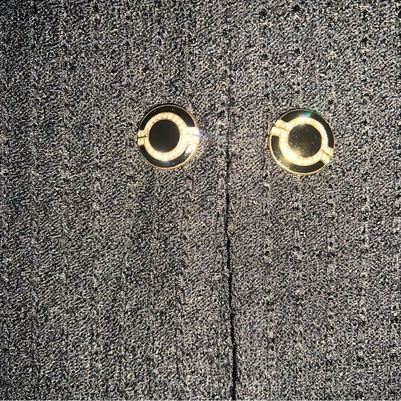 MISOOK Women’s Large Jacket Blazer Knit Black Gold Buttons with Rhinestones EUC - Picture 9 of 9